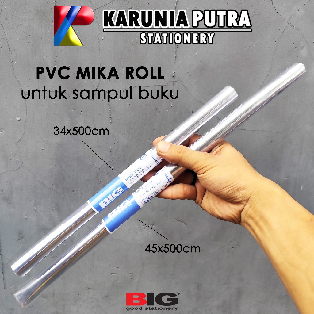 Jual Sampul BIG Mika Roll Sampul Buku PVC 5meter | Shopee Indonesia