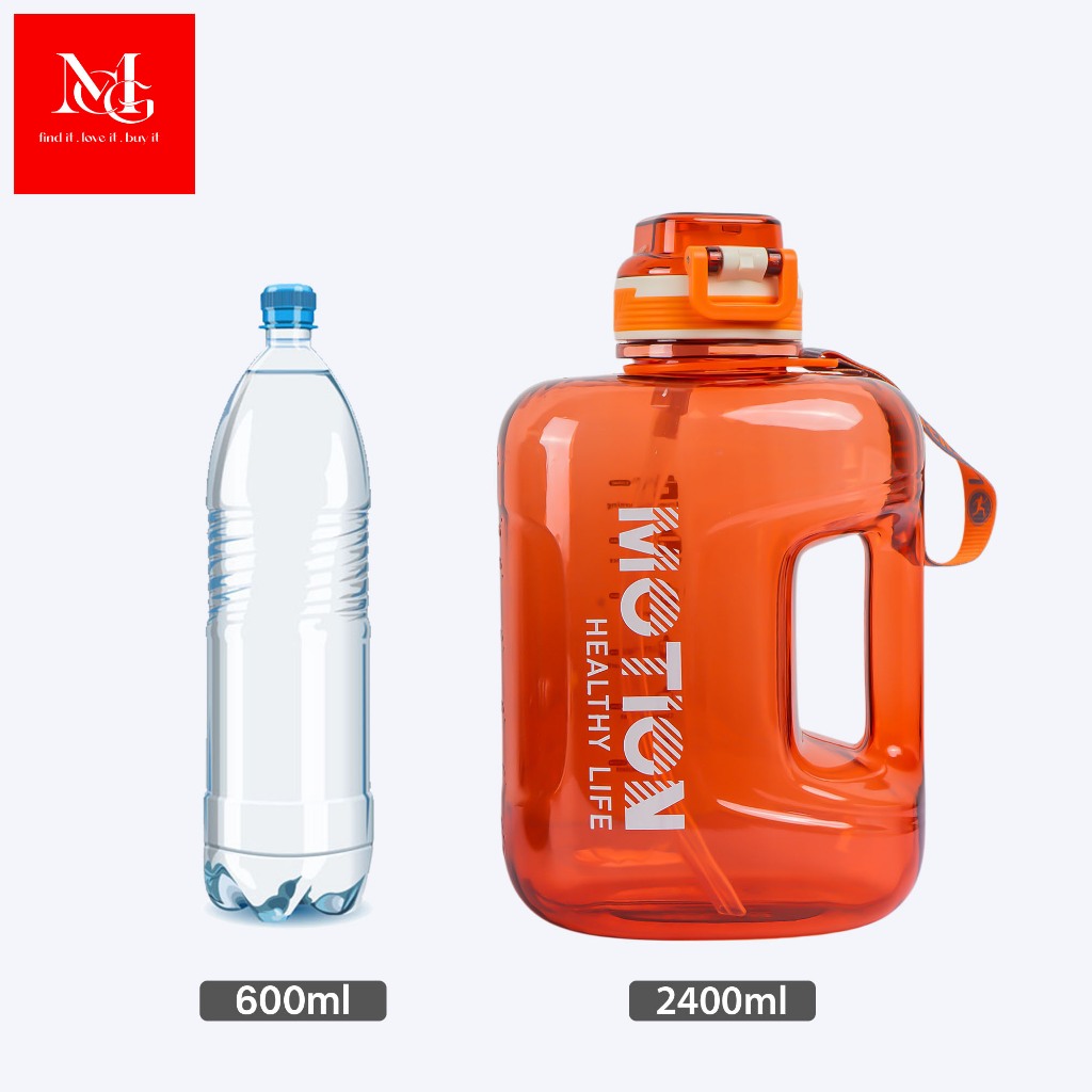 Jual FOOD GRADE Botol Minum Motion 2400ML Dewasa Dan Anak Anak Anti ...