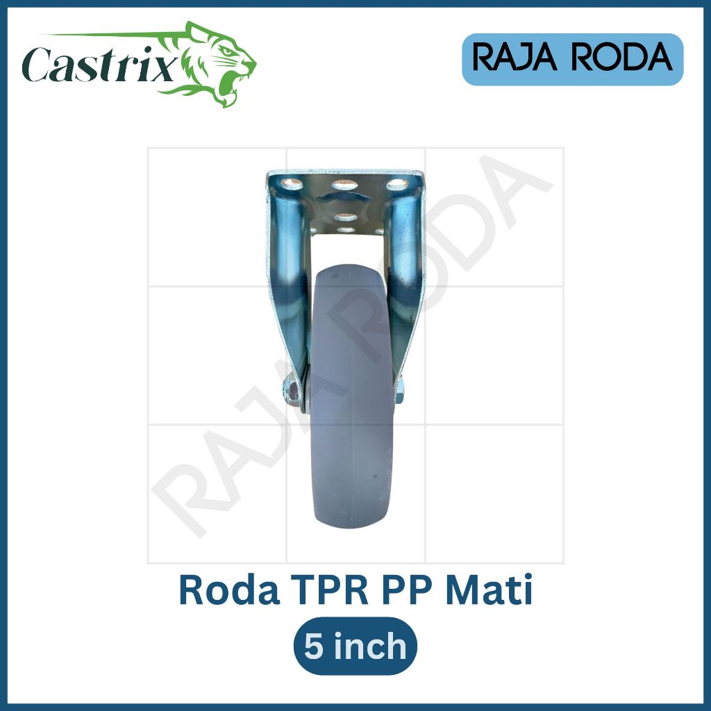 Jual Castrix Roda Karet Abu TPR Troli Steling Etalase Rak Set 4 pcs ...