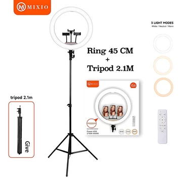 MIXIO Ring Light 33cm Light Stand Tripod 2M Selfie Livestreamer