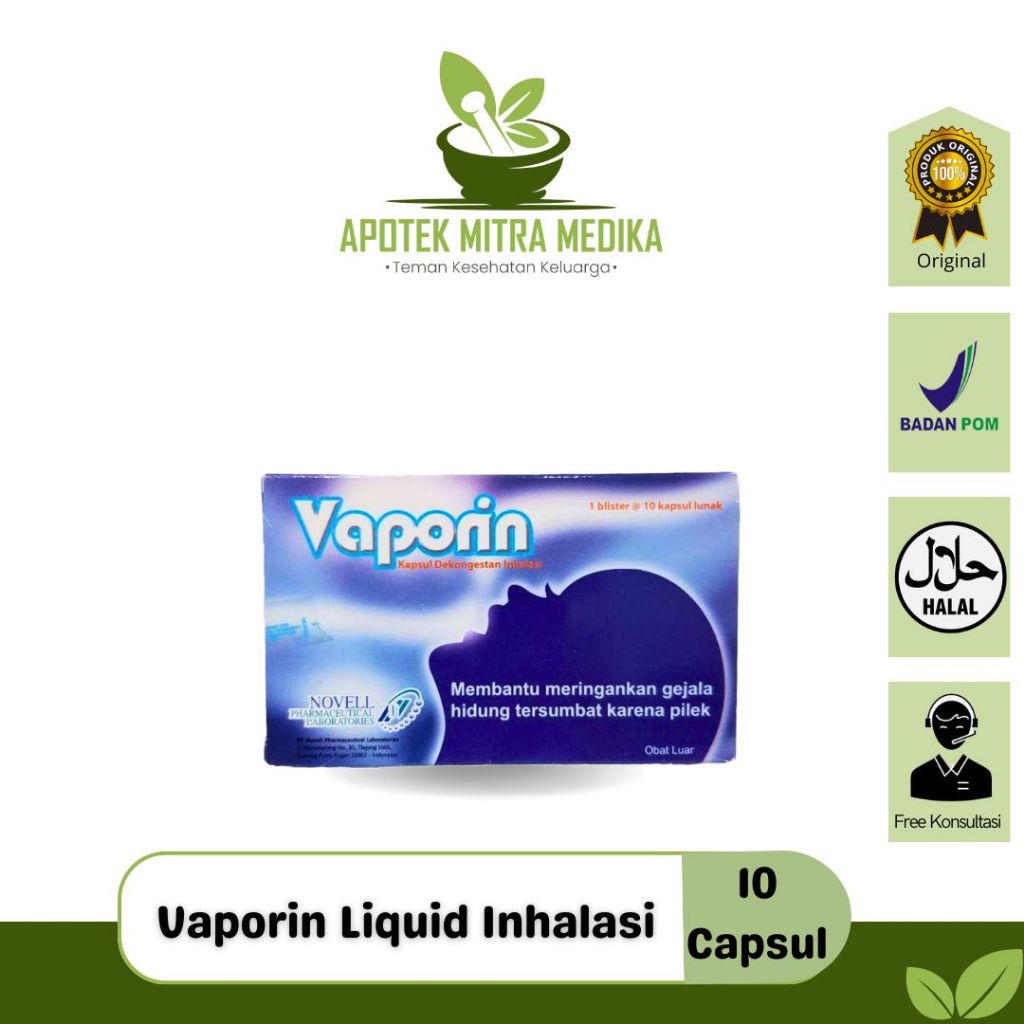 Jual VAPORIN INHALASI LIQUID 10 KAPSUL | Shopee Indonesia
