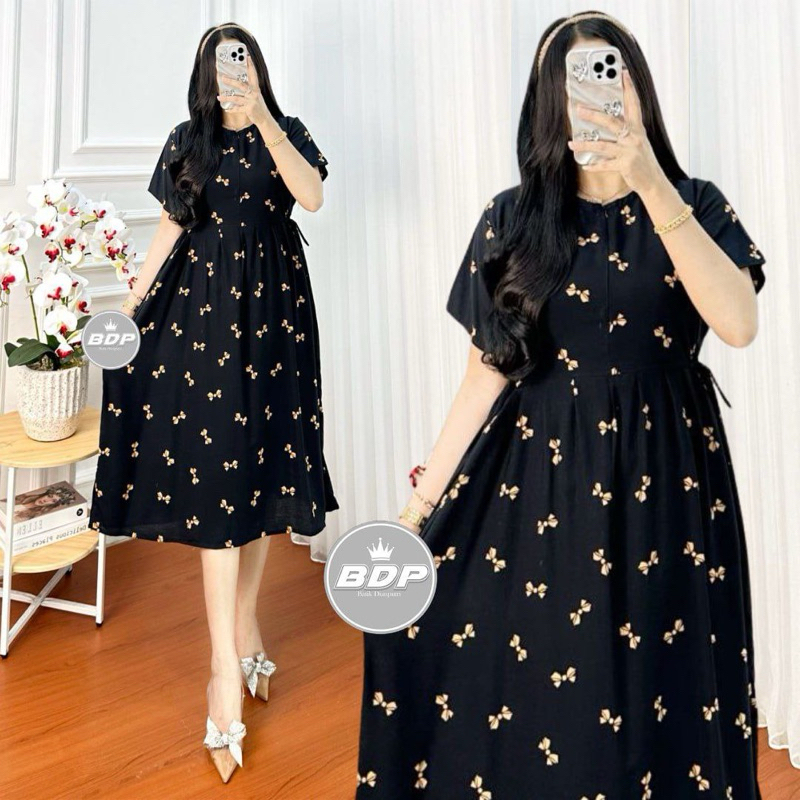 Jual Daster Chibi Rayon Motif Pita Lengan Pendek Busui Bumil Viral ...