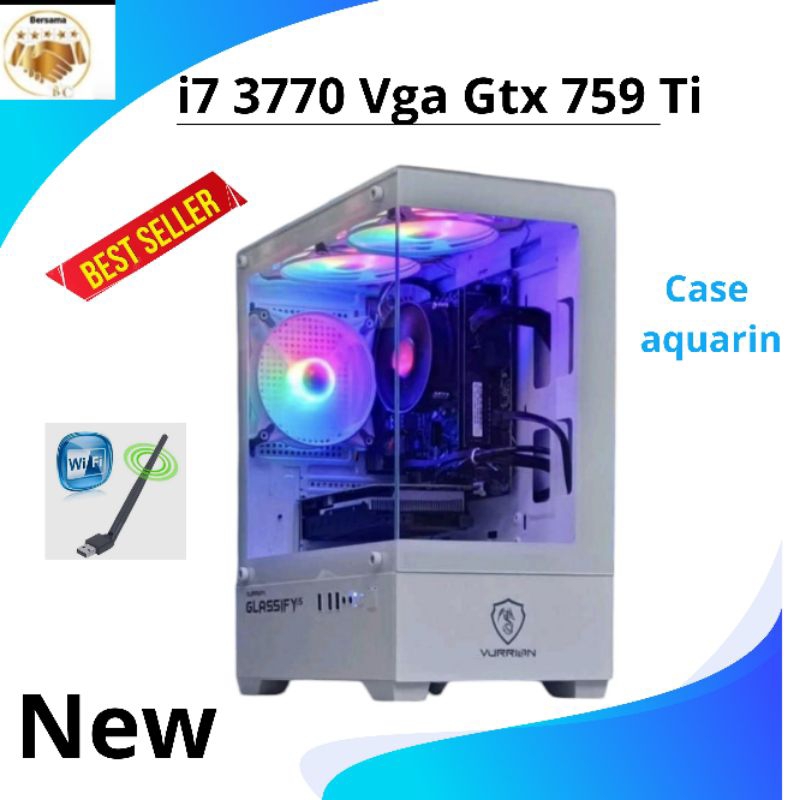 【ゲーミングPC】i7-3770 GTX750Ti HDD1TB メモリ16GB Jual PC Gaming core i7 3770 Ram 16 GB Fit Vga GTX 750 ti edit