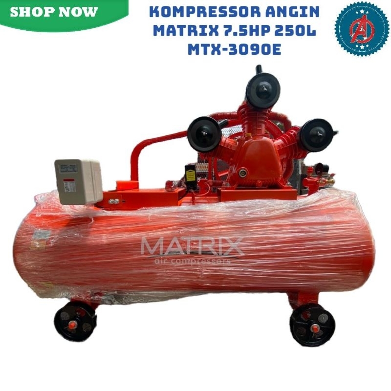 Jual Kompresor Angin Matrix 7,5HP 250 liter MTX 3090E/Air Compressor 7 ...