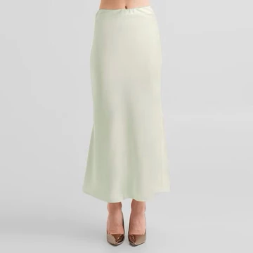 DUNEYA Rok Satin Silk Premium Satin Skirt Midi Lenght Panjang Rok Slik Korean Style Basic Wanita
