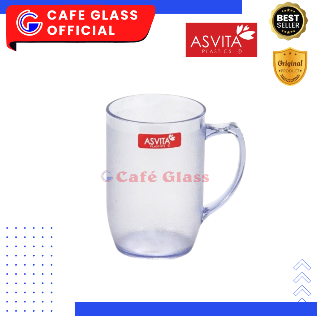 Gelas Minum Plastik Bening Asvita – Gelas Bir Akrilik Anti Pecah Gb-106
