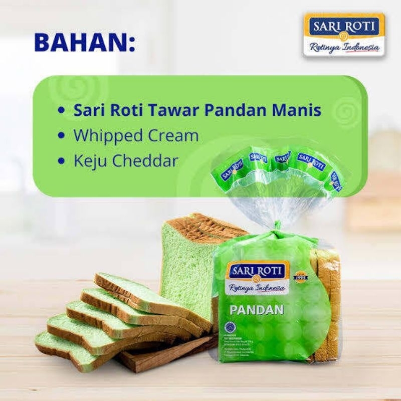 Jual Sari Roti - Roti Tawar Rasa Pandan 370 gr ( Hanya Pengiriman ...