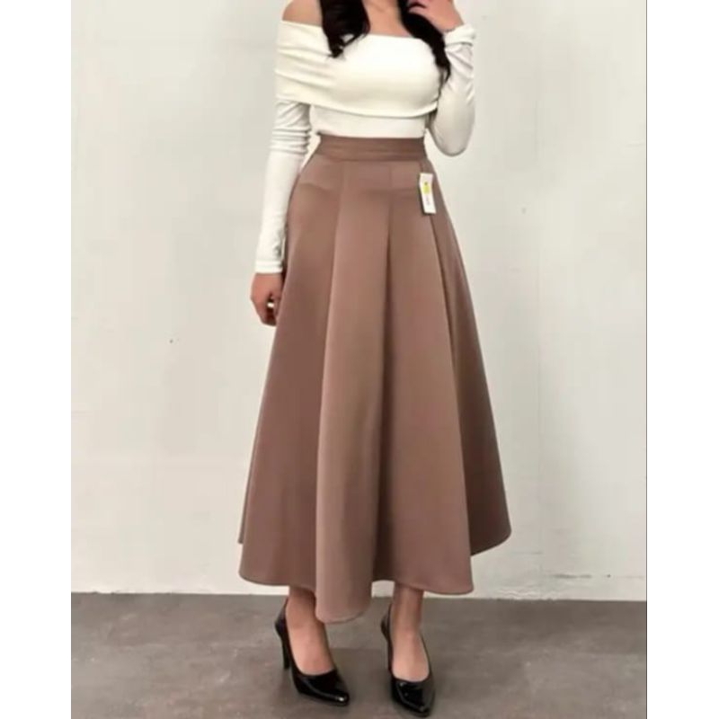 Jual Audy Skirt Rok Korean / Rok Payung Korean style / Rok Korean Maxi ...