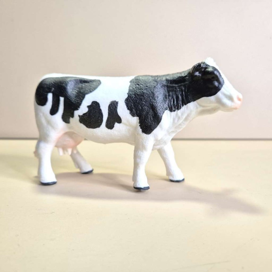 Jual Figur Hewan Sapi susu perah Holstein Betina hitam belang Miniatur ...