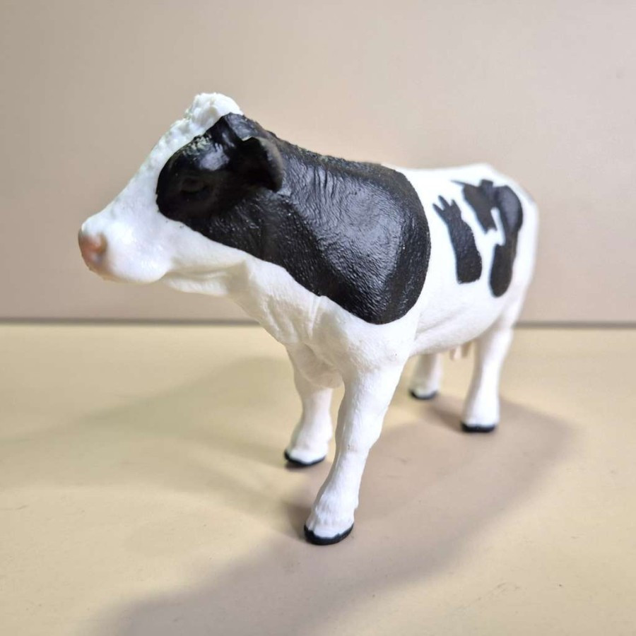 Jual Figur Hewan Sapi susu perah Holstein Betina hitam belang Miniatur ...