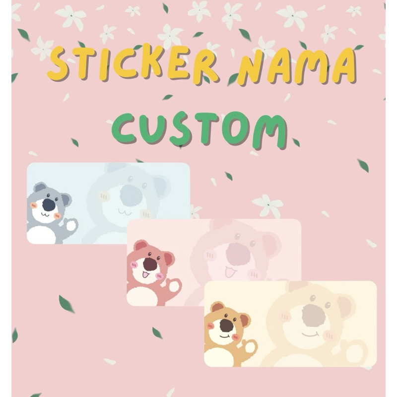 Jual Sticker Nama CUSTOM dan WATERPROOF 1set 30 pcs | Shopee Indonesia