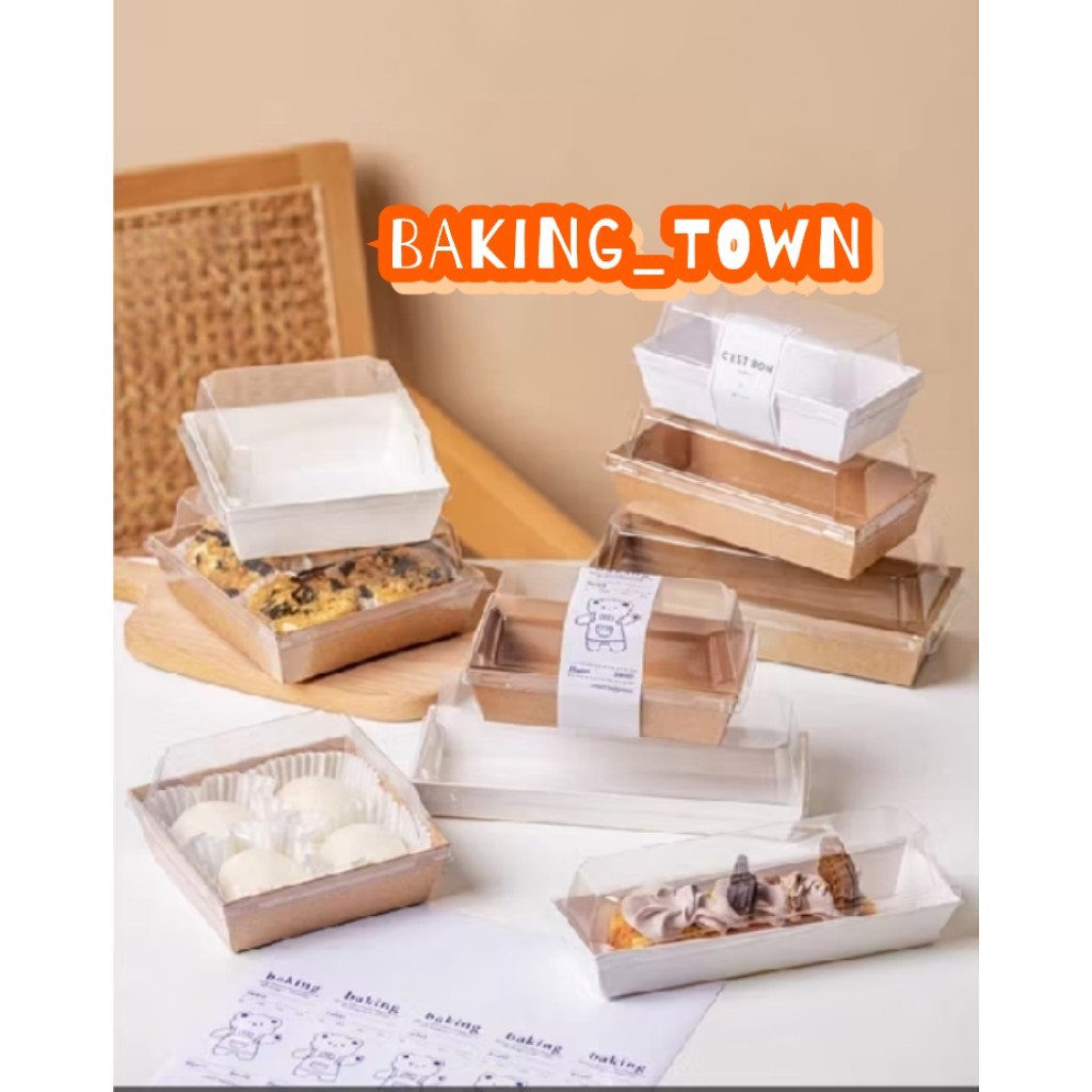 Jual 10pcs - paper box burger sandwich roti salad kotak kue box ...
