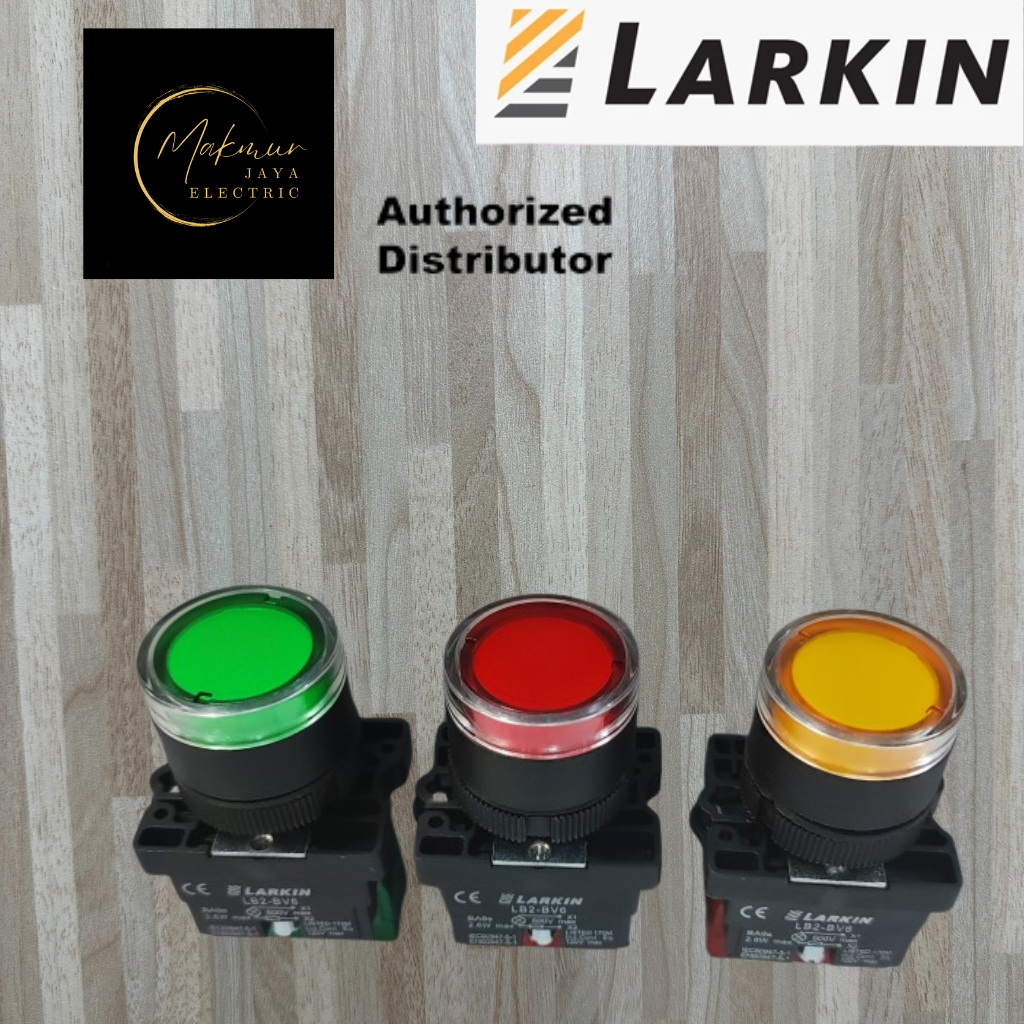 Jual Push Button Led Illuminated Larkin 22mm IPB Larkin 22mm LB2-EW ...