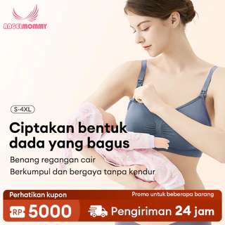 ANGEL MOMMY Bra Menyusui Tanpa Kawat Jumbo Seamless Bh Hamil