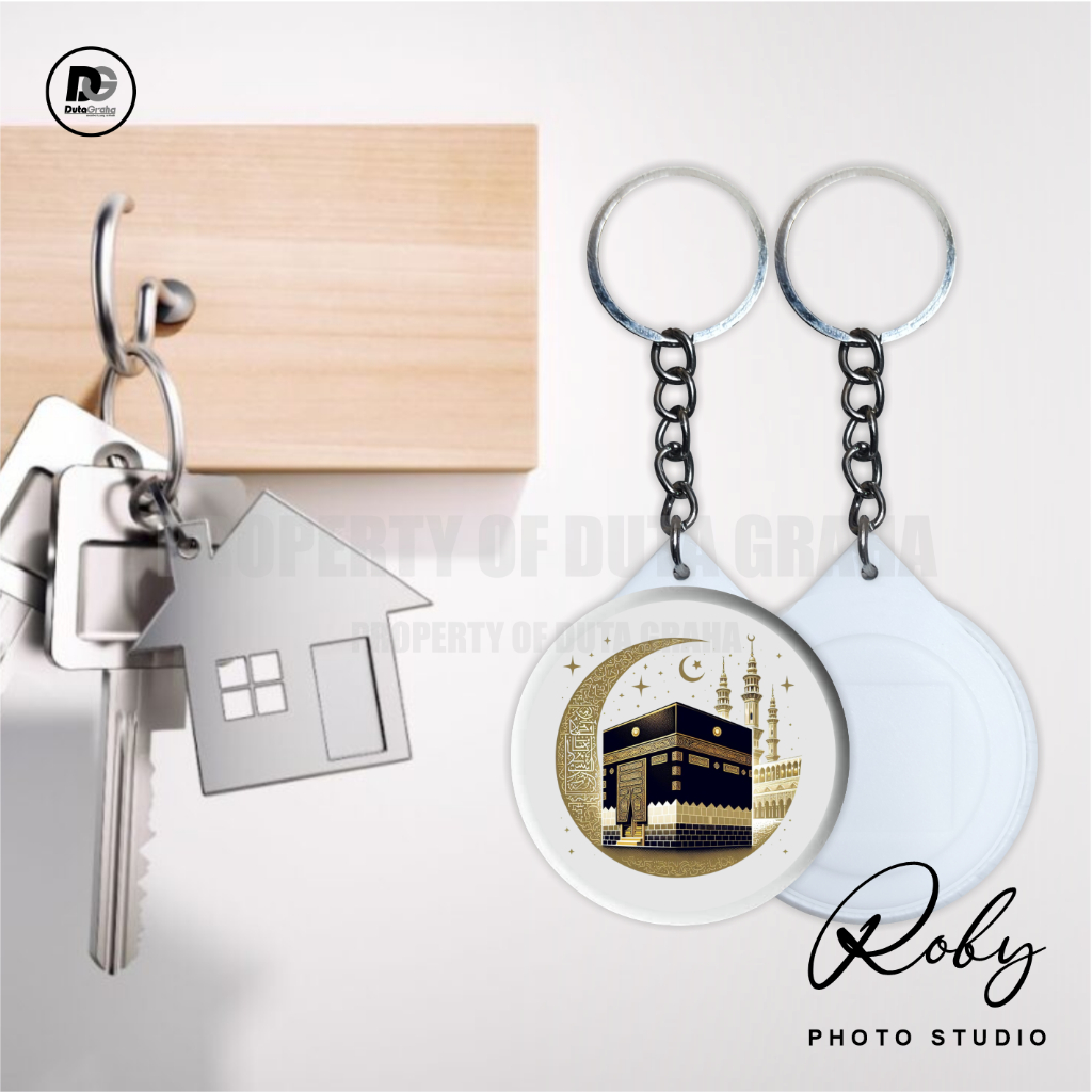 Jual [KEYRING PRESS] ISLAMIC KA'BAH Gantungan Kunci Keychain Aksesoris ...