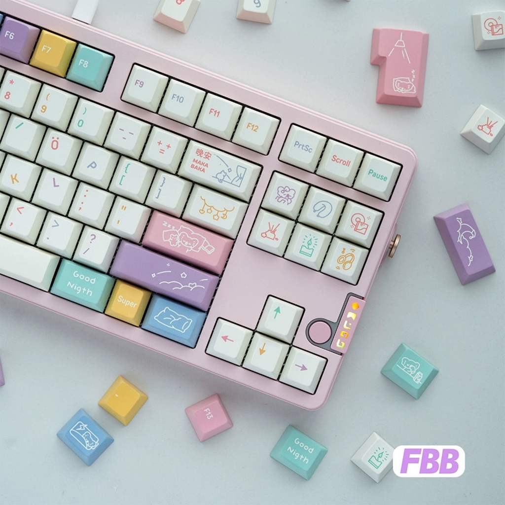 Jual FBB Good Night Keycaps PBT Dyesub 174 Keys Cherry Profile ...