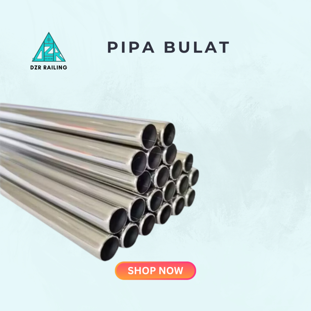 Jual Pipa bulat stainless steel 1/2 inch Ss 201 Ss 304 kilap untuk isi ...