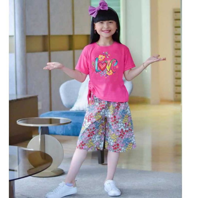 Jual Baju Premium Setelan Anak Cewek Fashion Serut 4-11tahun /Pakaian