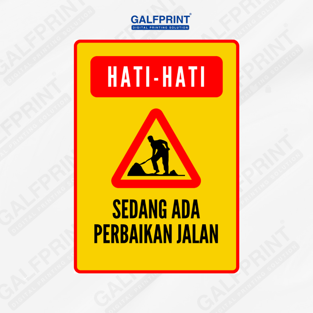 Jual STICKER HATI HATI SEDANG ADA PERBAIKAN JALAN BESAR A4 | Shopee ...