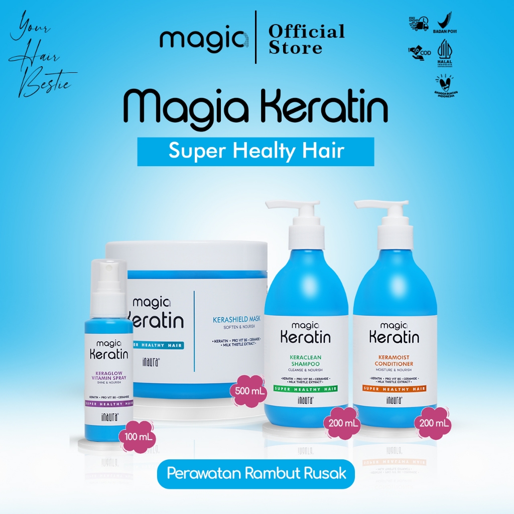 Jual Magia keratin Series perawatan rambut kering dan rusak | Shopee ...