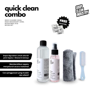 GOOP Shoe Cleaner Quick Clean Combo - Paket Hemat Pembersih Sepatu Canvas Suede kulit Putih & Warna