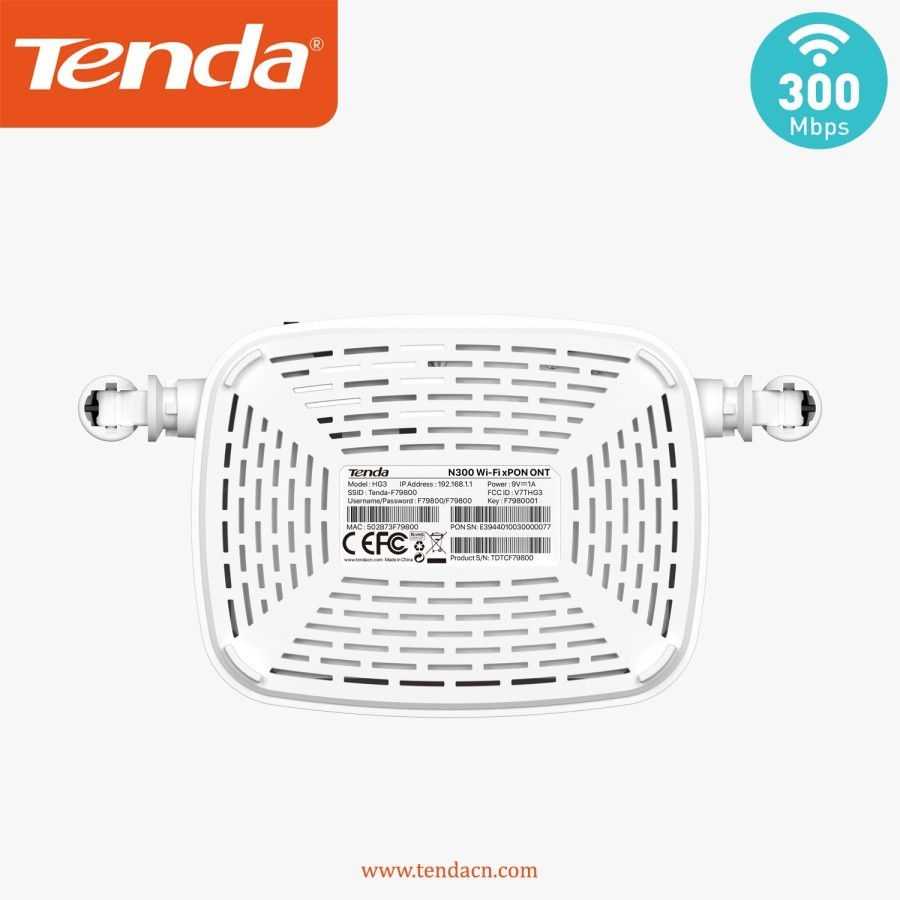 Jual Tenda HG3 N300 Wi-Fi xPON ONT Wireless Modem RESMI | Shopee Indonesia