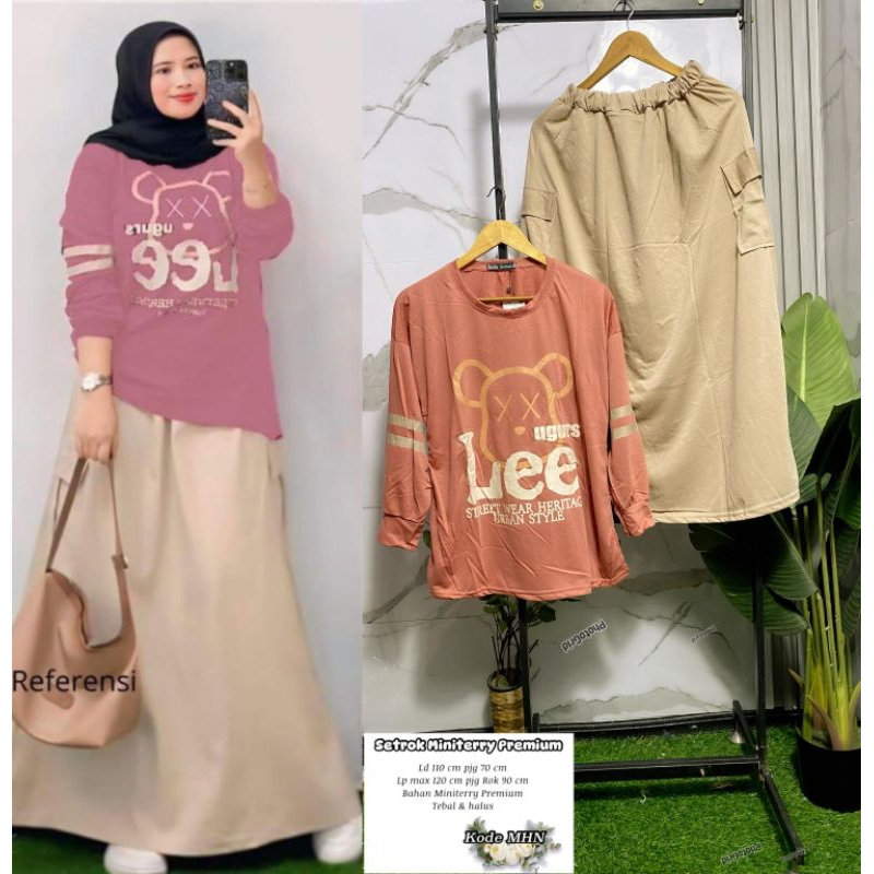 Jual setelan Rok miniterry premium kode MHN . setelan Rok wanita ...