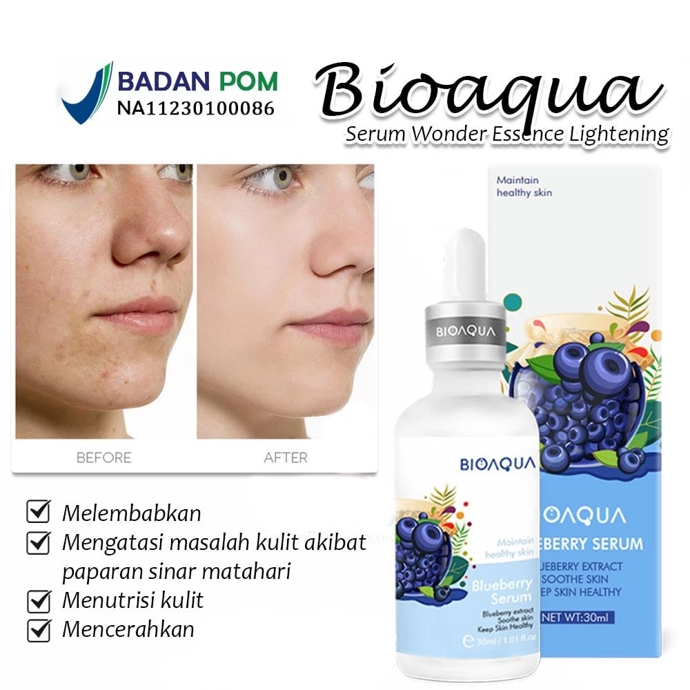 Bioaqua Serum Essence Wonder Bluberry Serum Glowing Anti Aging BPOM | AutoStock