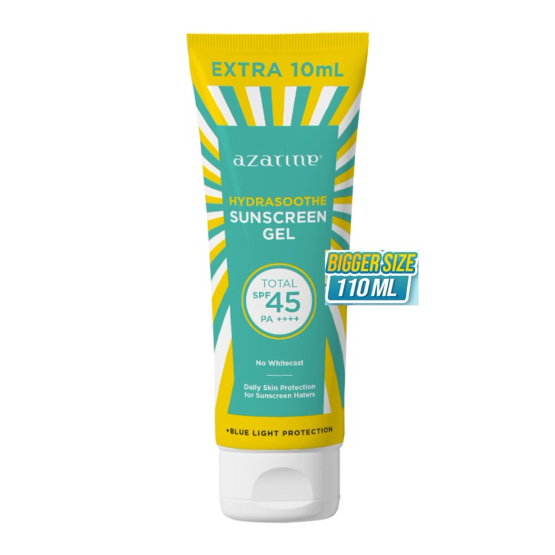 Jual Azarine Hydrasoothe Sunscreen Gel SPF45 PA+++ 110ml | Shopee Indonesia