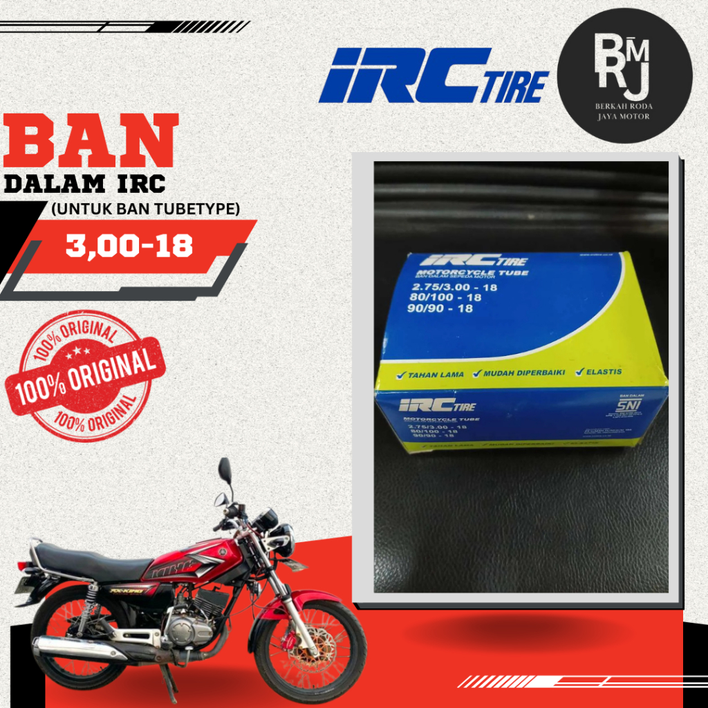 Jual Ban Dalam IRC Ring 18 2.75-3.00 Ban Dalam Yamaha RX KING HONDA ...