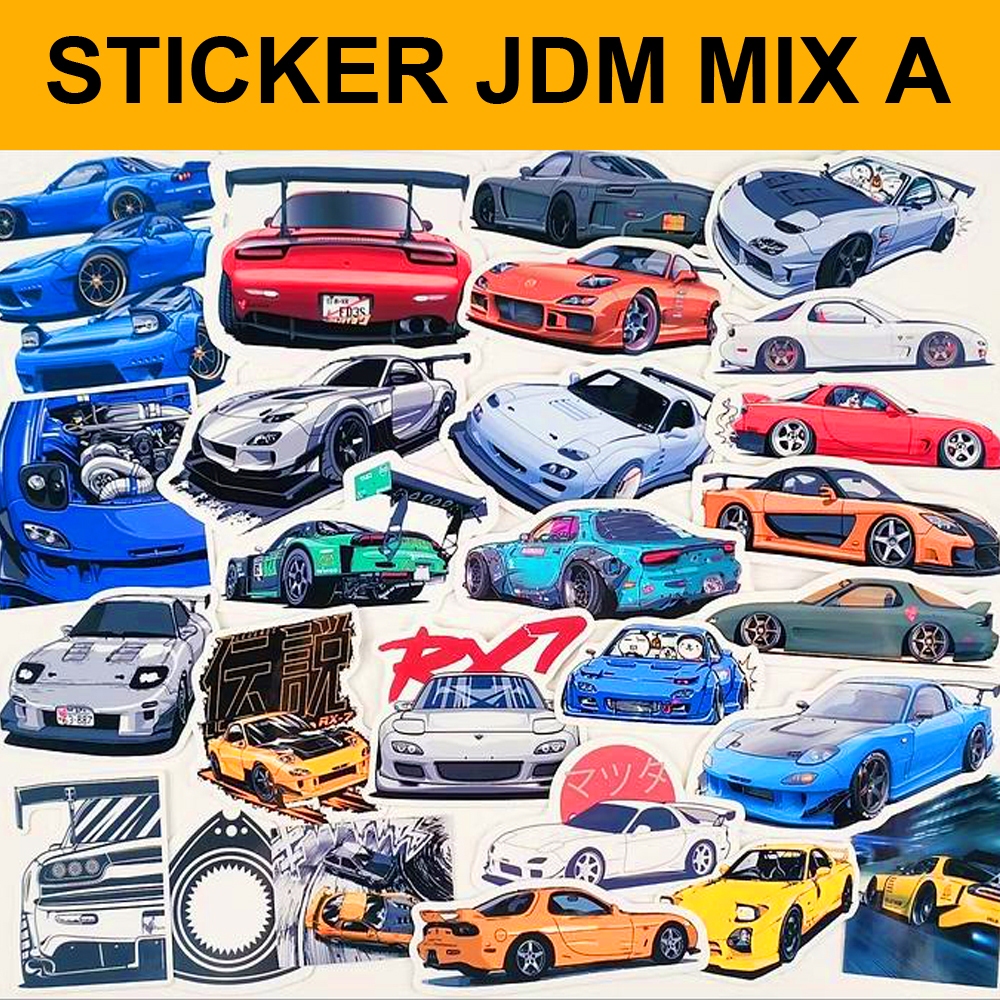 Jual Sticker Otomotif JDM M1 Logo Racing Pack Stiker Balap Automotif ...