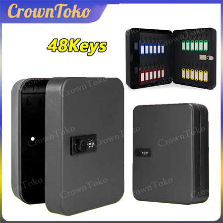 Jual [COD] Metal Safety Lock Key Box Hook 48 Keys - Tempat Penyimpanan ...