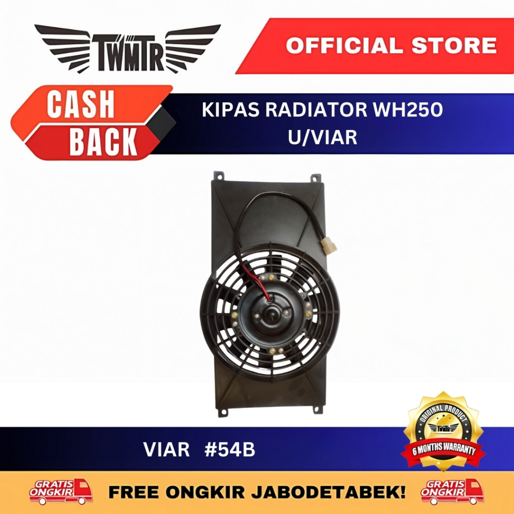 Jual TWMTR 54B - KIPAS RADIATOR WH250 VIAR (BENTUK KOTAK BESAR)/KIPAS ...