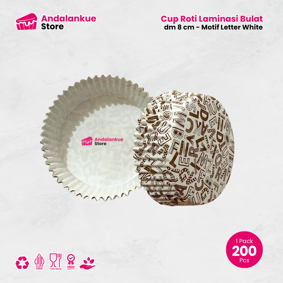 Jual Cup Roti Laminasi Bulat 8 cm (Anti Lengket) Motif Strawberry ...