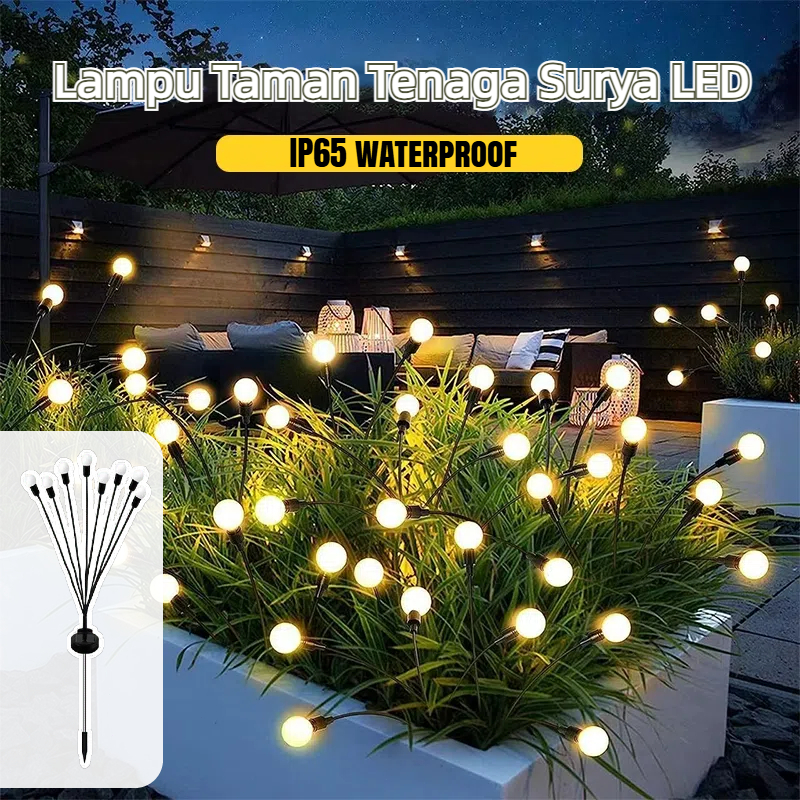 Jual IP65 LED Lampu Rumput Surya firefly Light Garden Plug Light ...