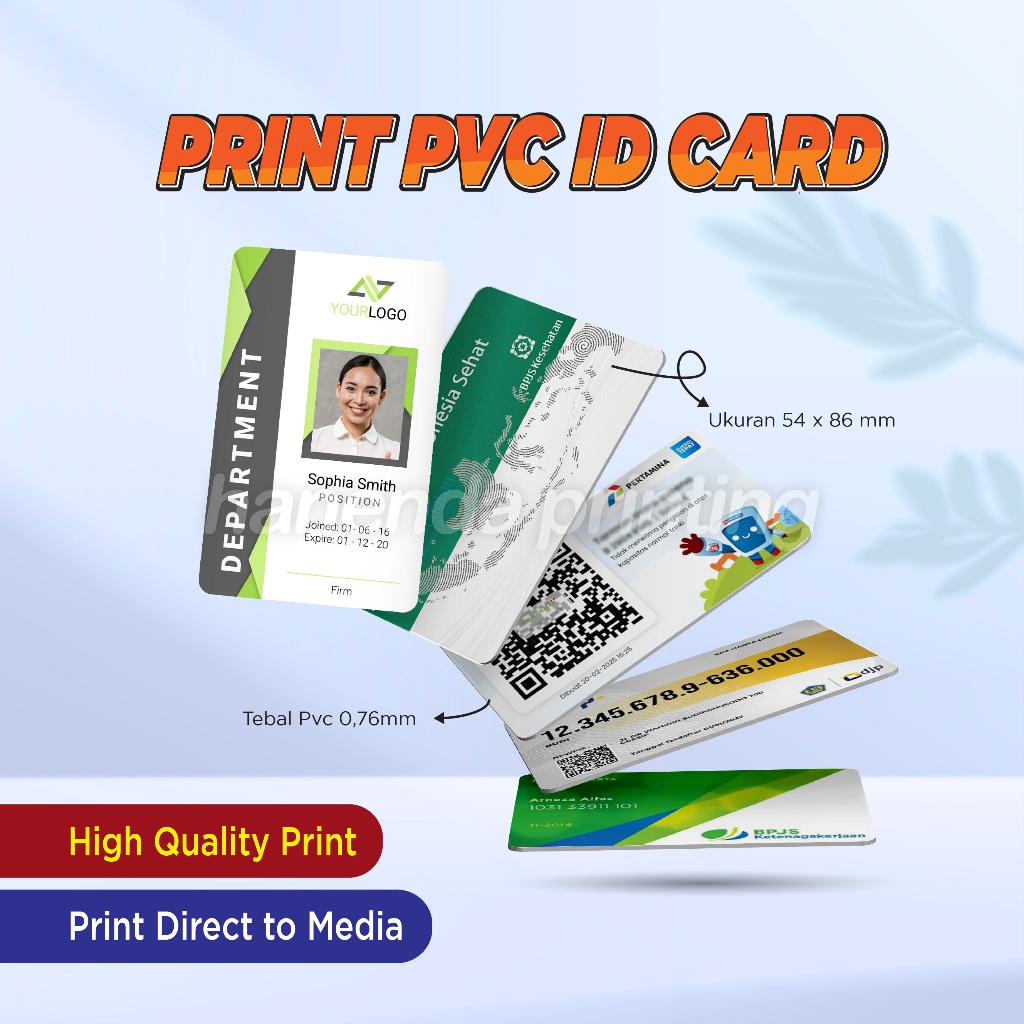 Jual Cetak Id Card PVC Murah Print Member card Satuan | Shopee Indonesia