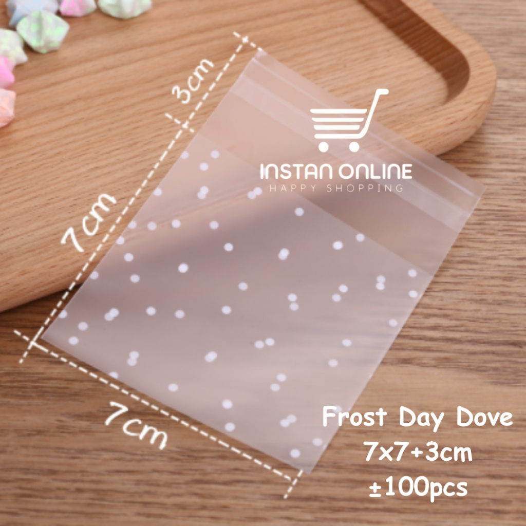 Jual Plastik Cookies Roti Kue Polos Doff 100pcs Matte Dove OPP Nastar ...