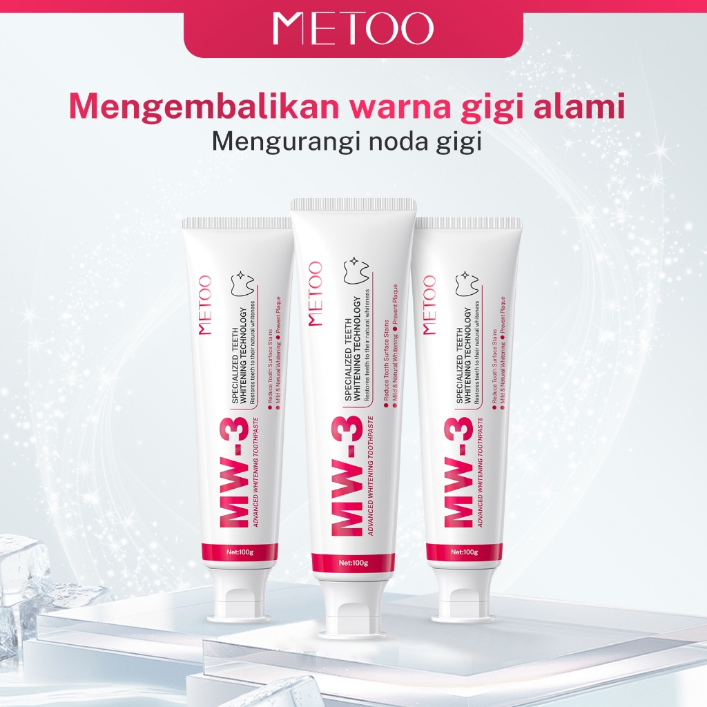 Jual [BPOM]METOO PASTA GIGI MW3 100g*1/2/3 - pemutih gigi / Bebas