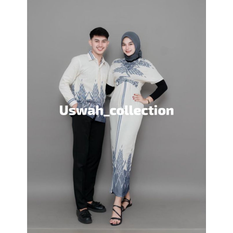 Jual RAISA WHITE COUPLE TENUN - BAJU TENUN COUPLE - COUPLE TENUN ...