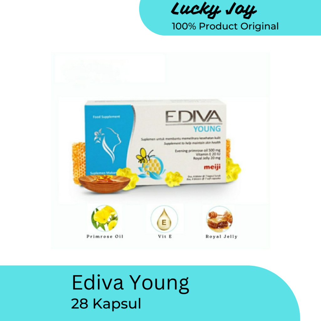 Jual EDIVA YOUNG 28 KAPSUL SUPLEMEN KULIT NUTRITION EVENING PRIMROSE ...