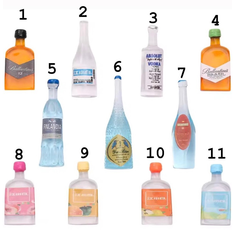 Jual Miniatur Botol Wine skala 1:12 - Miniatur Botol Air Mineral ...