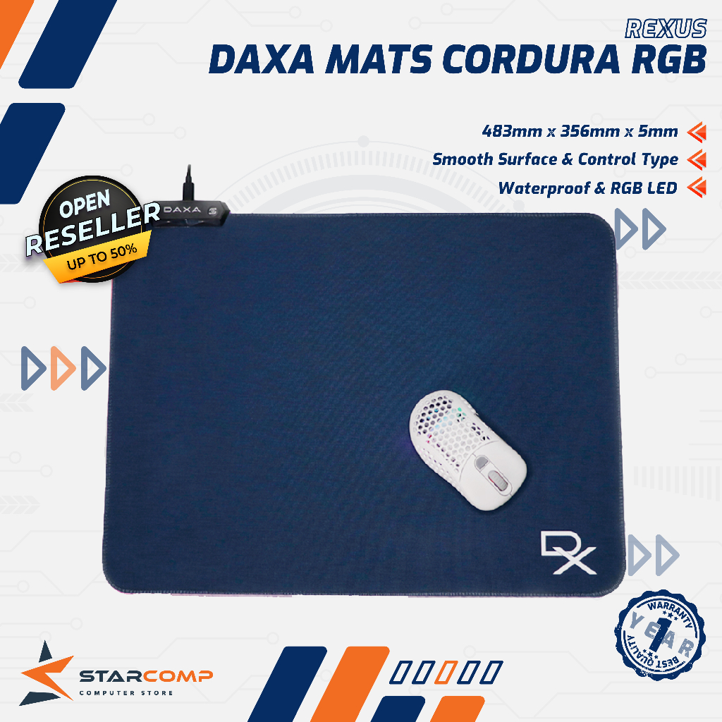 Jual Rexus Mousepad Gaming RGB Daxa Mats Control Edition L | Shopee ...