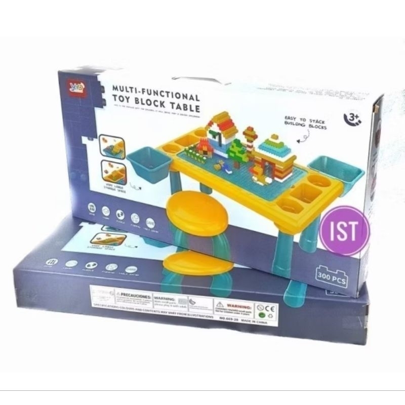 Jual MULTI FUNGRIONAL TOY BLOCK TABLE ISI 300PCS | Shopee Indonesia