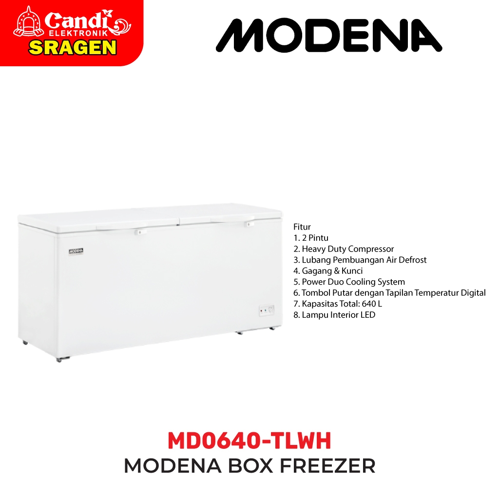 Jual MODENA Box Freezer Kapasitas 640 Liter - MD0640-TLWH | Shopee ...