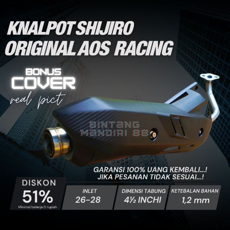 Jual Knalpot shijiro Original Aos Racing TB Vario Cover airblade New ...