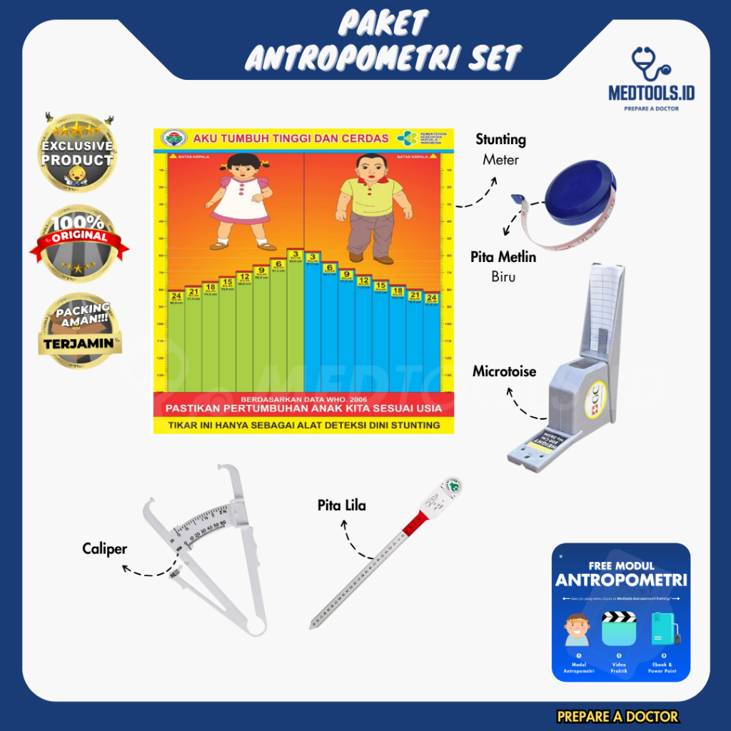 Jual Paket Antropometri Kit [ Stunting Kit / Alat Penilaian Status Gizi ...