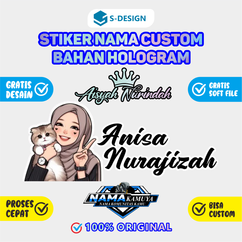 Jual STIKER NAMA RACING KUALITAS TERBAIK SDESAIN / STIKER NAMA / NAMA ...