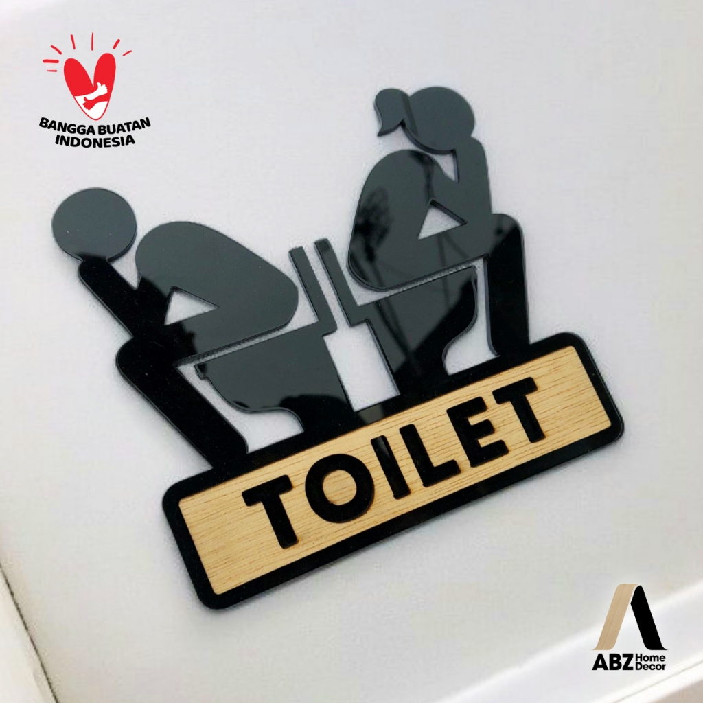 Jual Toilet Sign Acrylic Tebal Unik Aesthetic | Shopee Indonesia
