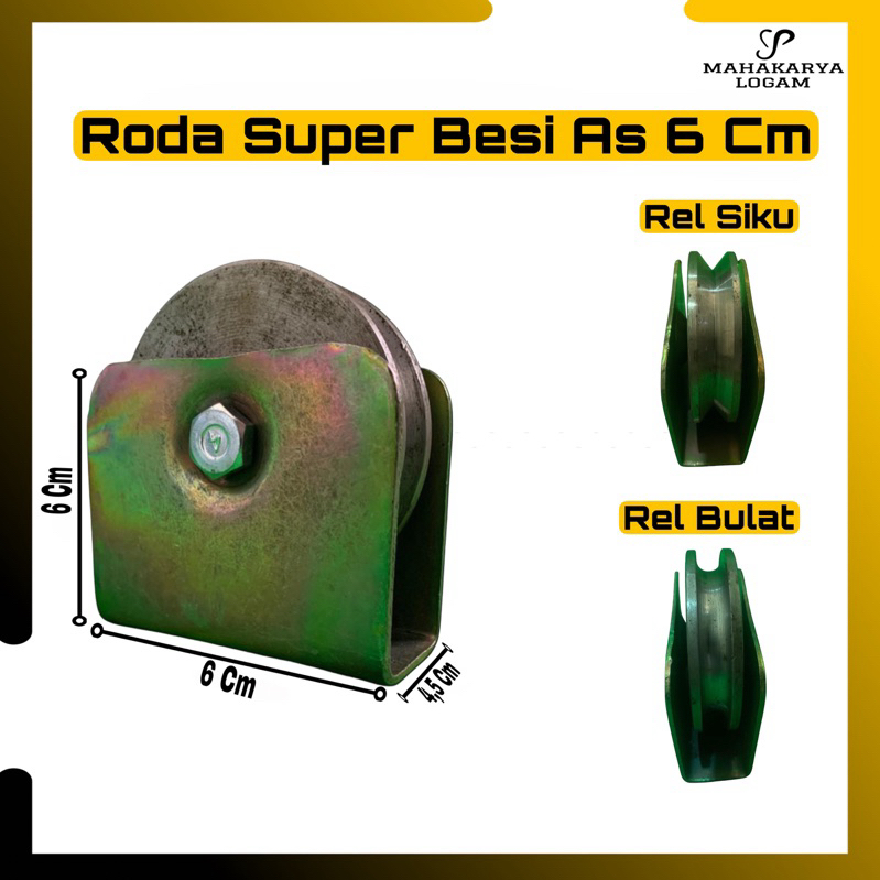 Jual Roda Pagar Besi As Super 6 Cm // Aksesories Ornamen Tangga Tralis ...