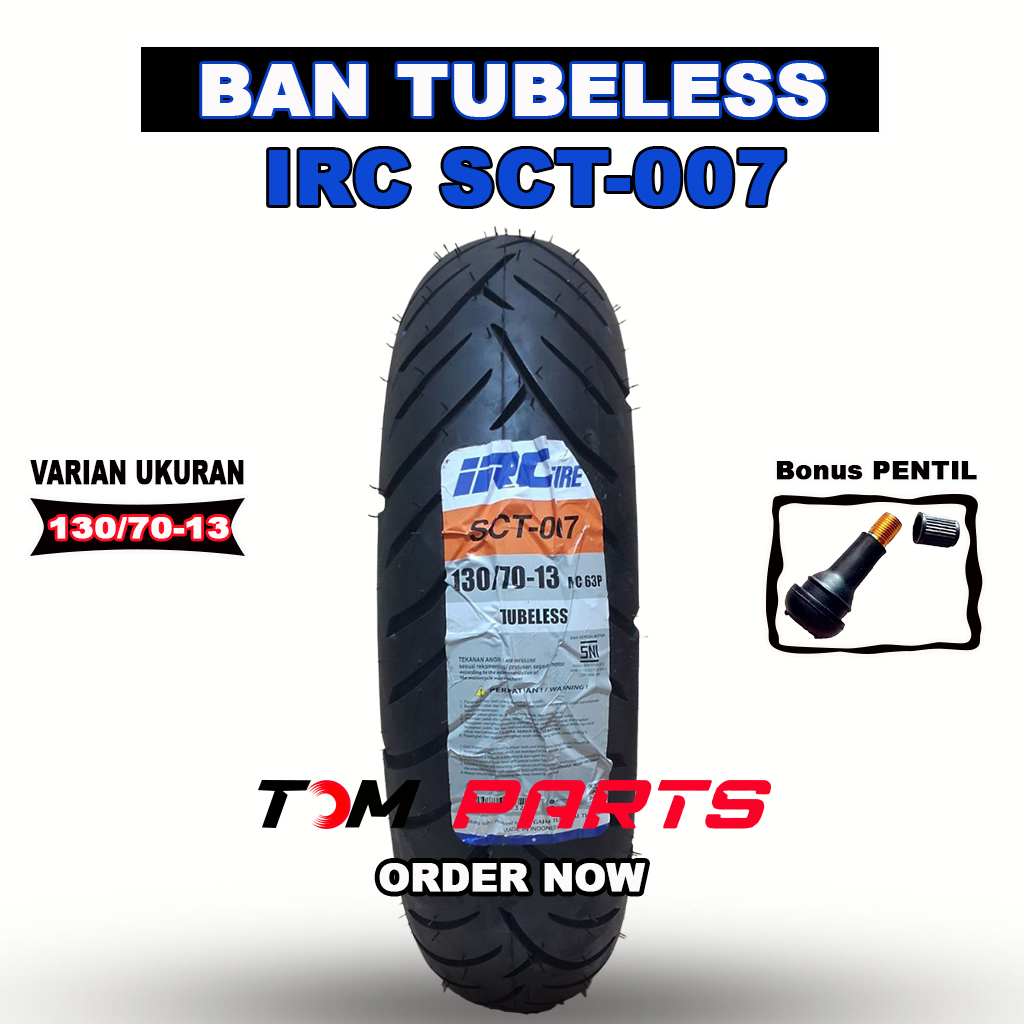Jual Ban Tubeless IRC 130/70-13 SCT-007 TL Ban Belakang PCX 160